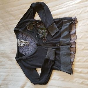 Scrapbook original lace zip up